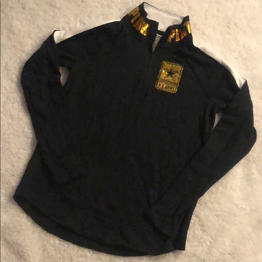 NEW VS PINK Army Bling 1/4 Zip Pullover 🇺🇸
